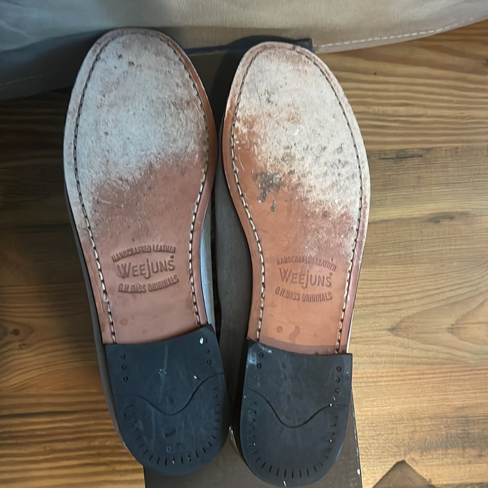 Anthropologie Bass Weejuns Lianna Velvet Metallic Silver Loafers Size 9 - Picture 8 of 10